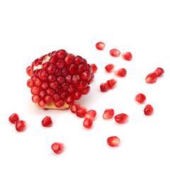 Ripe pomegranate piece