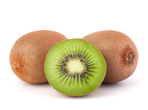 Whole kiwi fruit and his segments