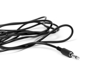 Macro of audio cable