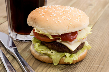 Burger with Softdrink