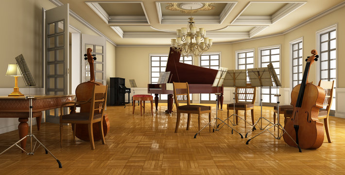 klassisches musikzimmer