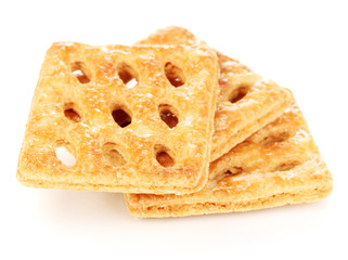 Sweet cookies isolated on white