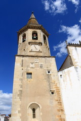 Fototapeta na wymiar Clock tower of Sao Joao Baptista in Tomar
