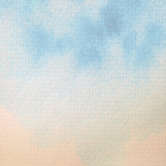 Abstract blue watercolor painted on paper - 43751250