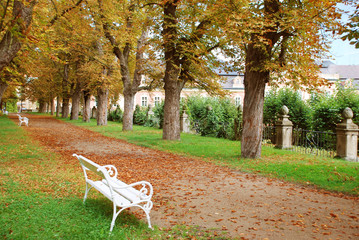 Naklejka premium Park by the Dobris castle