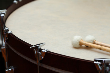 orchestra drum with sticks. - 43751623