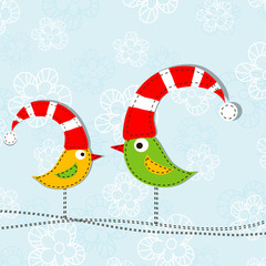 Template christmas greeting card, vector