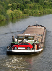 Naklejka premium Binnenschiffer
