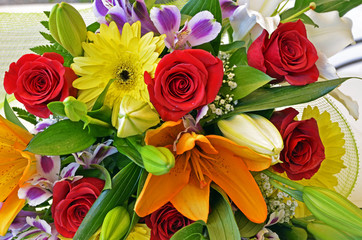 floral bouquet of different flowers