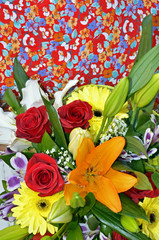 floral bouquet of different flowers