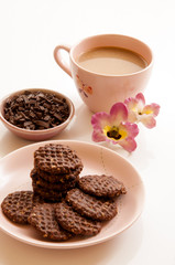 Coffee & Cookie time on a prepared table
