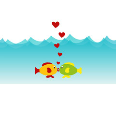 Fototapeta premium Küssende Fische