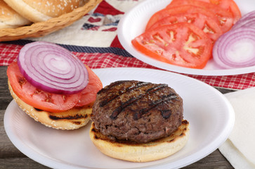 Grilled Hamburger Sandwich