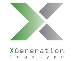 X generation logo - obrazy, fototapety, plakaty