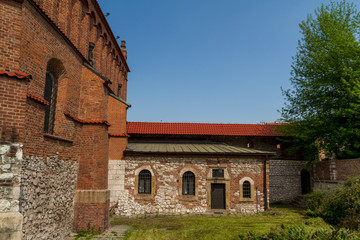 Fototapeta na wymiar Old Synagogue in historic Jewish Kazimierz district of Cracow, P