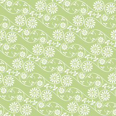 Background swirling decorative floral and plants elements
