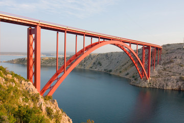 Red Maslenica Bridge, Croatia