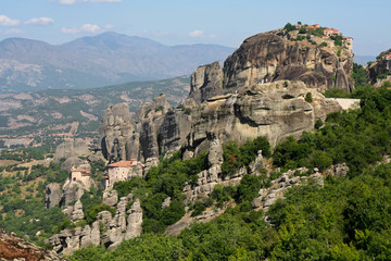 Meteora rock monastery in Greece