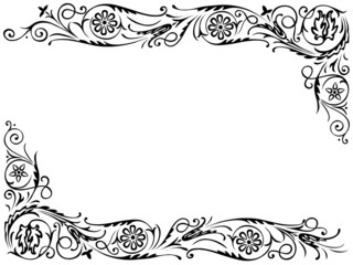 Decorating for the page with decorative floral elements ornament