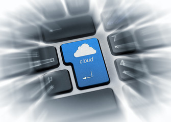 Clavier chiclet touche cloud bleu