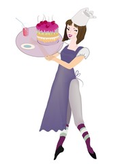girl with the pie