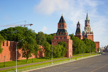 Obraz premium Moscow Kremlin towers at the morning light