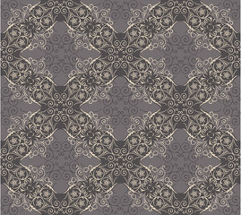 Seamless elegant lace pattern with  floral elements .