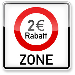 2 € Rabatt Zone