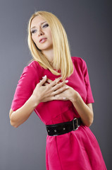 Attractive model in studio fashion shooting