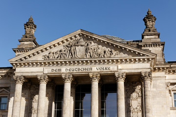 Fototapeta na wymiar Deutscher Bundestag in Berlin Germany