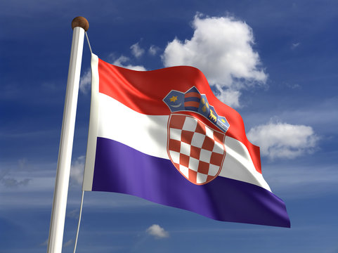 Croatia flag (with clipping path)