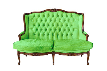 vintage luxury sofa isolated with clipping path