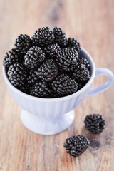 Cup of blackberries