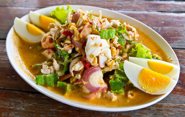 betal nut seafood and chili salad delicious thai food