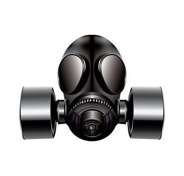 gas mask on white background - vector