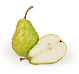 Pears isolated on white background with clipping path