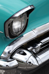 close up of a fifties Chevrolet - obrazy, fototapety, plakaty