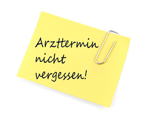 Arzttermin nicht vergessen