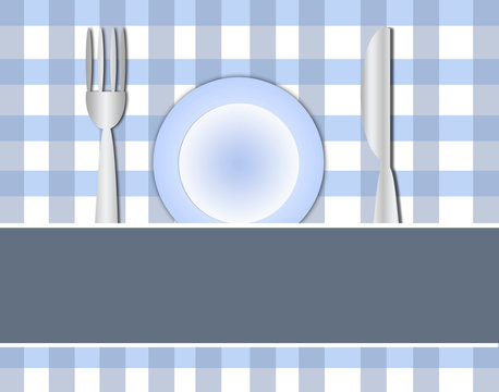 cutlery contemporary pattern- menu with place for text