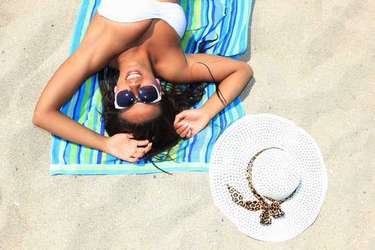 Young woman on the beach