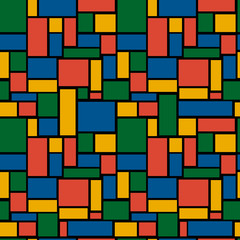 Multicolored rectangle seamless pattern