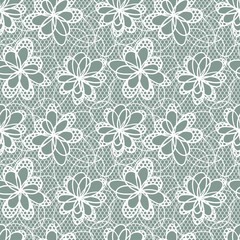 Old lace background, ornamental flowers. Vector texture.