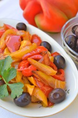 peperoni arrostiti in agrodolce