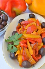 peperoni arrostiti in agrodolce