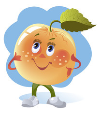 Cartoon image of an apple