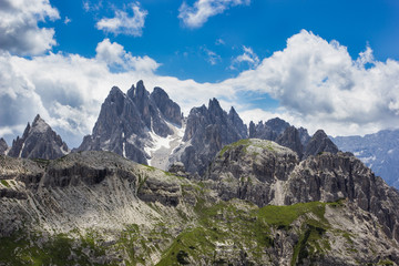 Peaks of the Dolomites of Veneto, Italy.