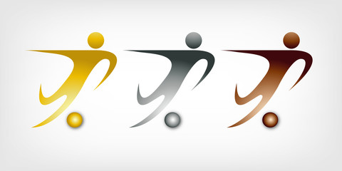 Fußball Gold Silber Bronze © mucft