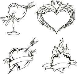 Love designs with hearts