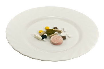 pills on a plate