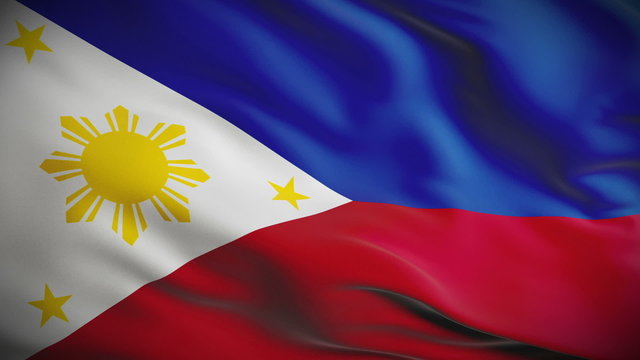 Highly detailed flag of the Philippines Looped